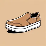simple brown leather slip-on shoes image